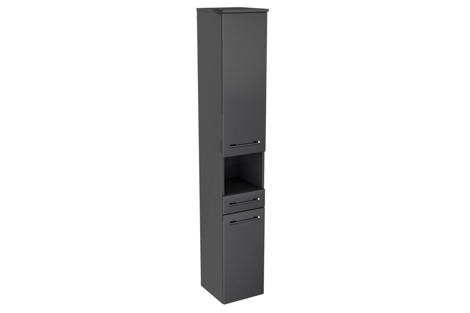 Lanzet Hochschrank mit Nische 30 cm, rechts, Anthrazit Bild 1