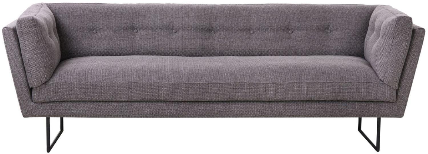 Casa Padrino Luxus Wohnzimmer Sofa Dunkelgrau / Schwarz 230 x 87 x H. 78 cm - Wohnzimmermöbel Bild 1