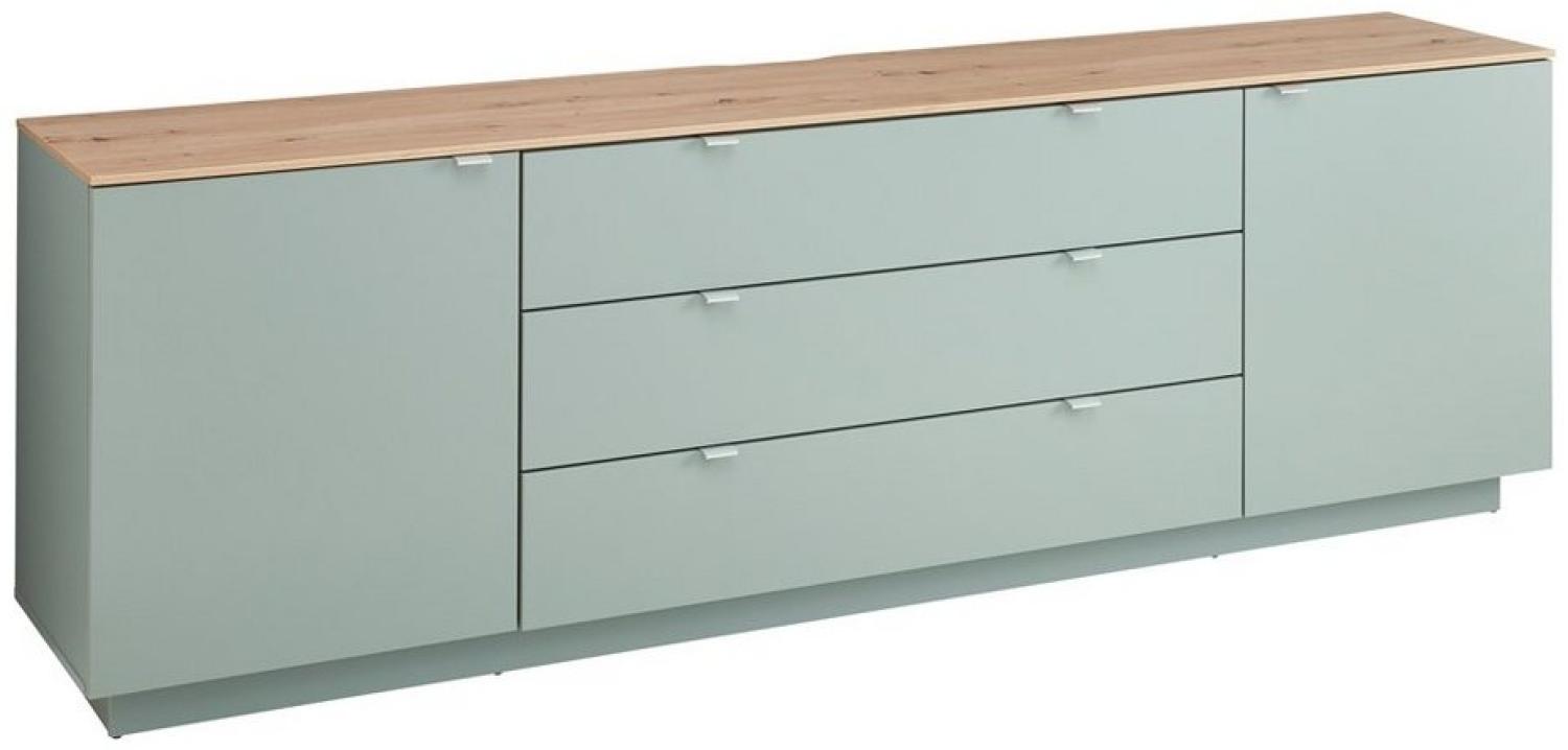 Lomadox Sideboard CUST-36, Fernsehschrank grün mit Artisan Eiche Breite 240 cm Bild 1