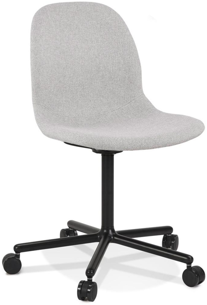 Bürostuhl Ergonomisch | Schreibtischstuhl mit Rollen | Drehstuhl Modern | Minimalistischer Arbeitsstuhl | Hellgrau 55 x 55 x 81 cm | Norixo von Kadima Design Bild 1