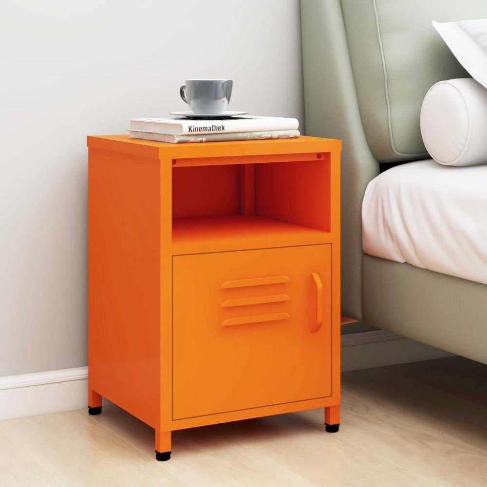 vidaXL Nachttisch Orange 35x35x51 cm Stahl 336219 Bild 1