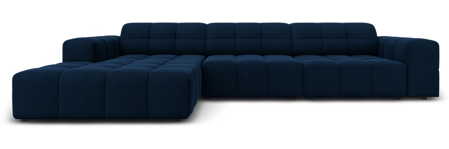 Micadoni Ecksofa Jennifer 4-Sitzer Links Samt Königsblau Bild 1