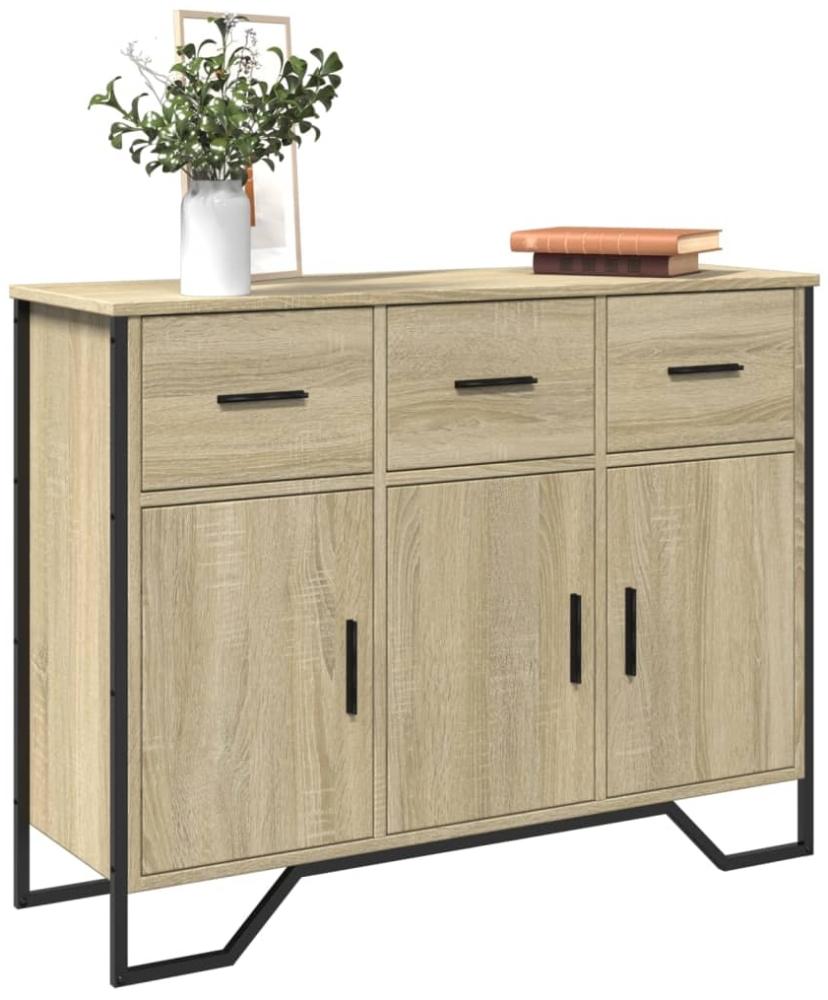 vidaXL Sideboard Sonoma-Eiche 97x32,5x74,5 cm Holzwerkstoff 848560 Bild 1