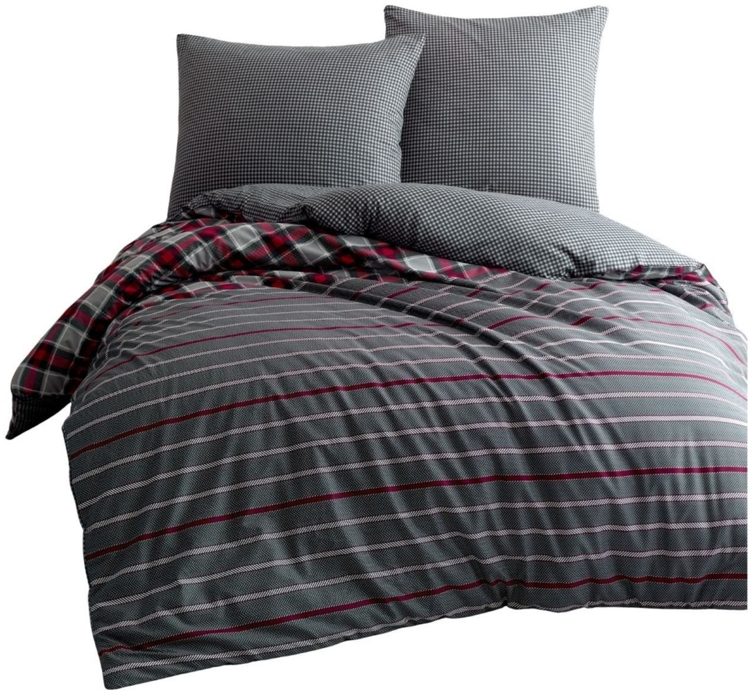 Leonado Vicenti Bettwäsche Baumwolle Wendebettw. 135x200 155x200 155x220 200x200 200x220 240x220, Renforce, 2 teilig, Reaktivdruck für brillante, langanhaltende Farben, klassisch-modern Bild 1