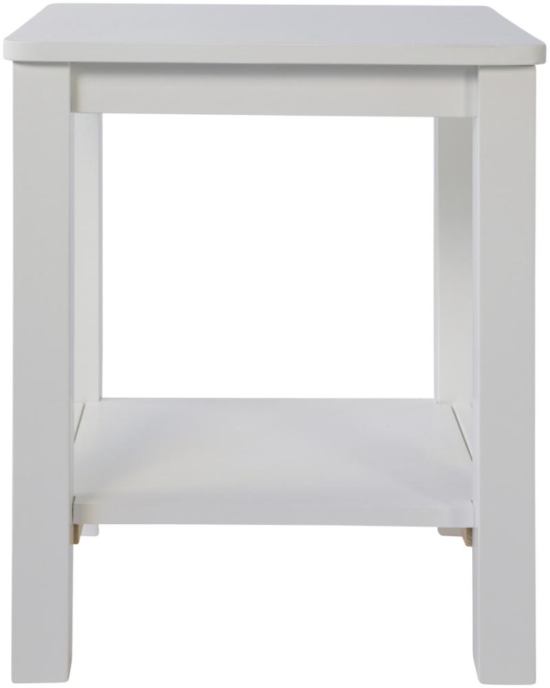 Beistelltisch Nachttisch Holz weiß Schlafzimmer Couchtisch Wohnzimmertisch Bild 1