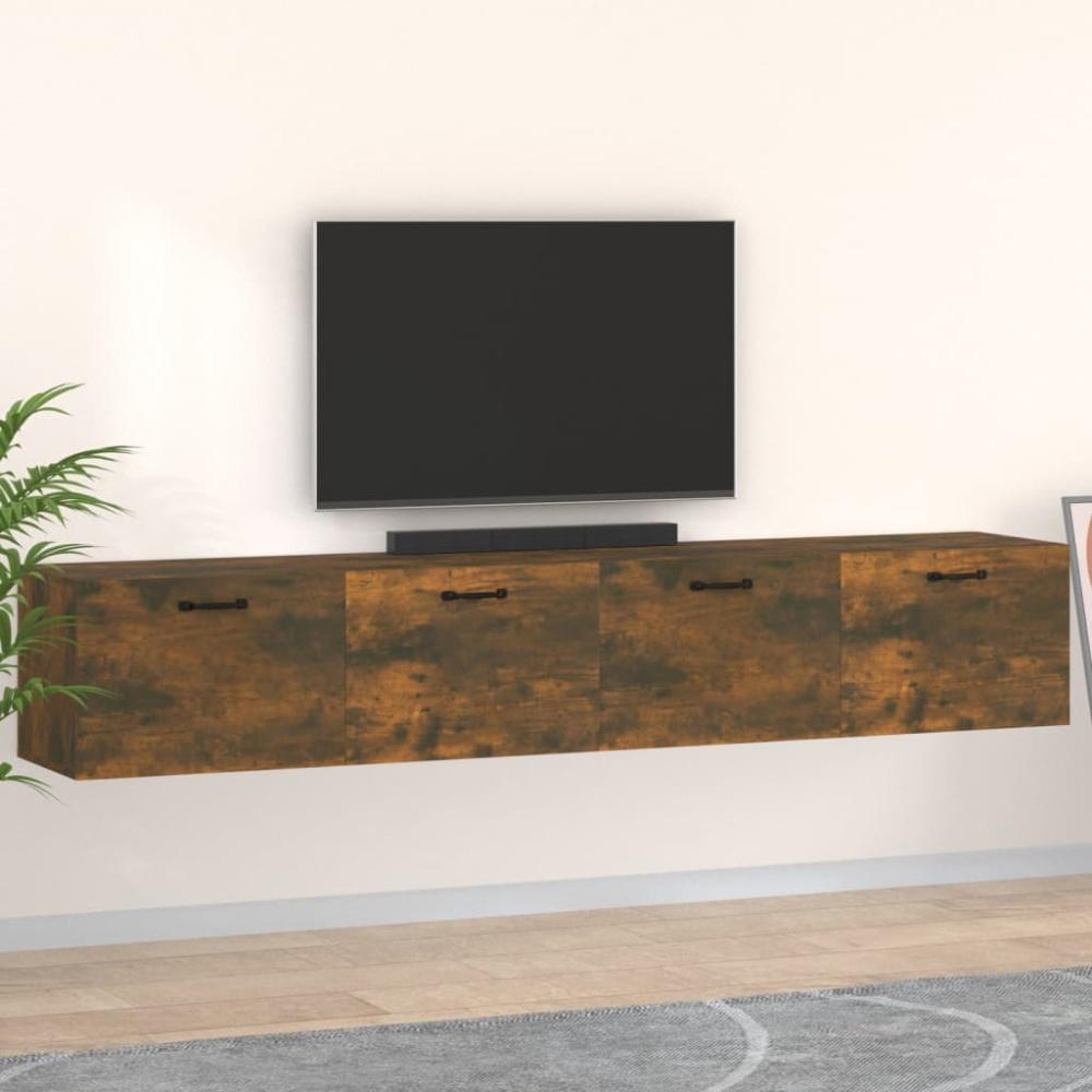 vidaXL Wandschränke 2 Stk. Räuchereiche 100x36,5x35 cm Holzwerkstoff 3115673 Bild 1