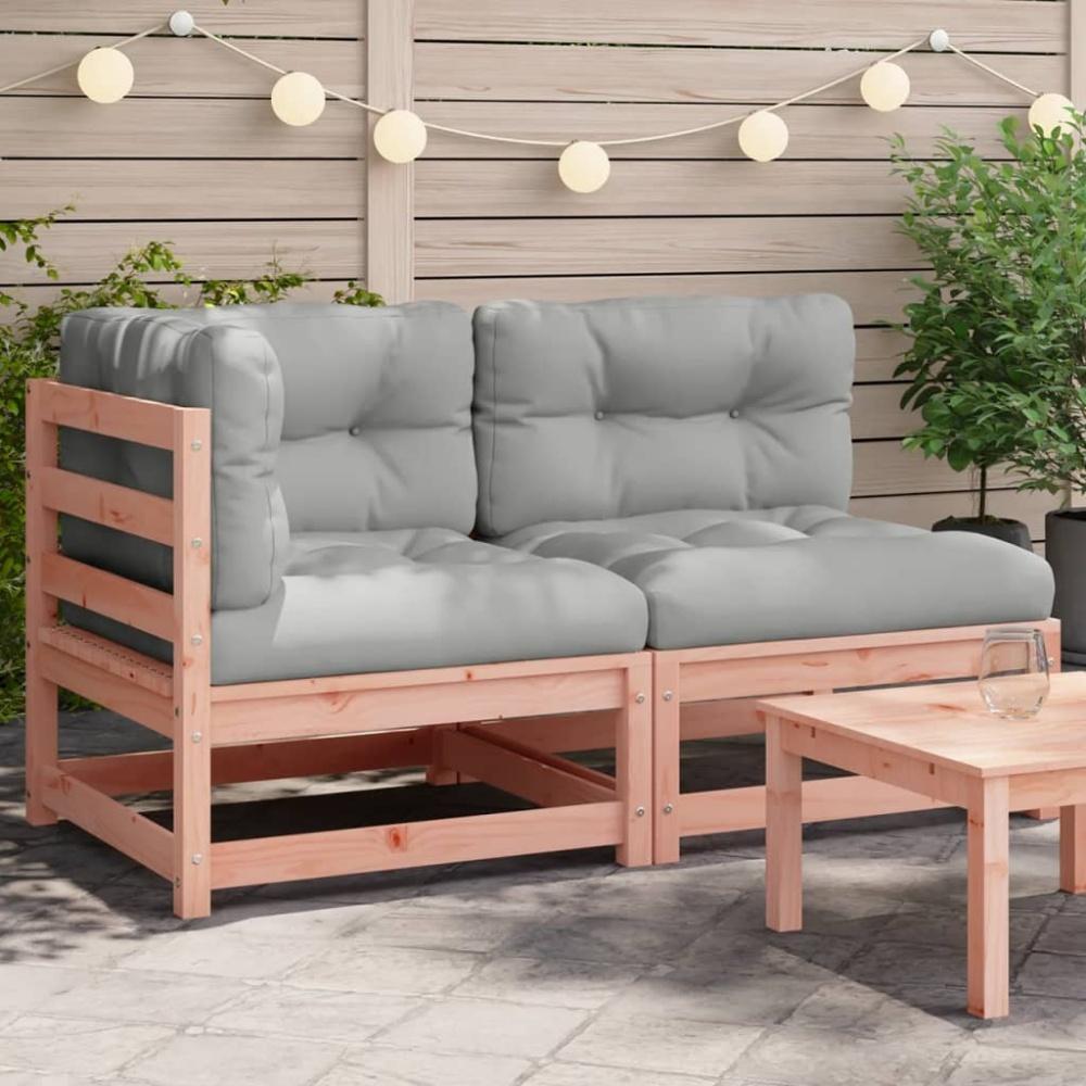 vidaXL Gartensofa mit Kissen 2-Sitzer Massivholz Douglasie 838123 Bild 1