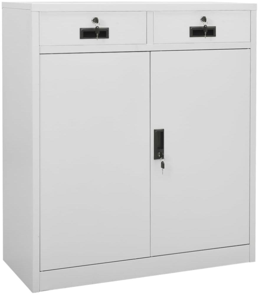 vidaXL Büroschrank Hellgrau 90x40x102 cm Stahl [336410] Bild 1