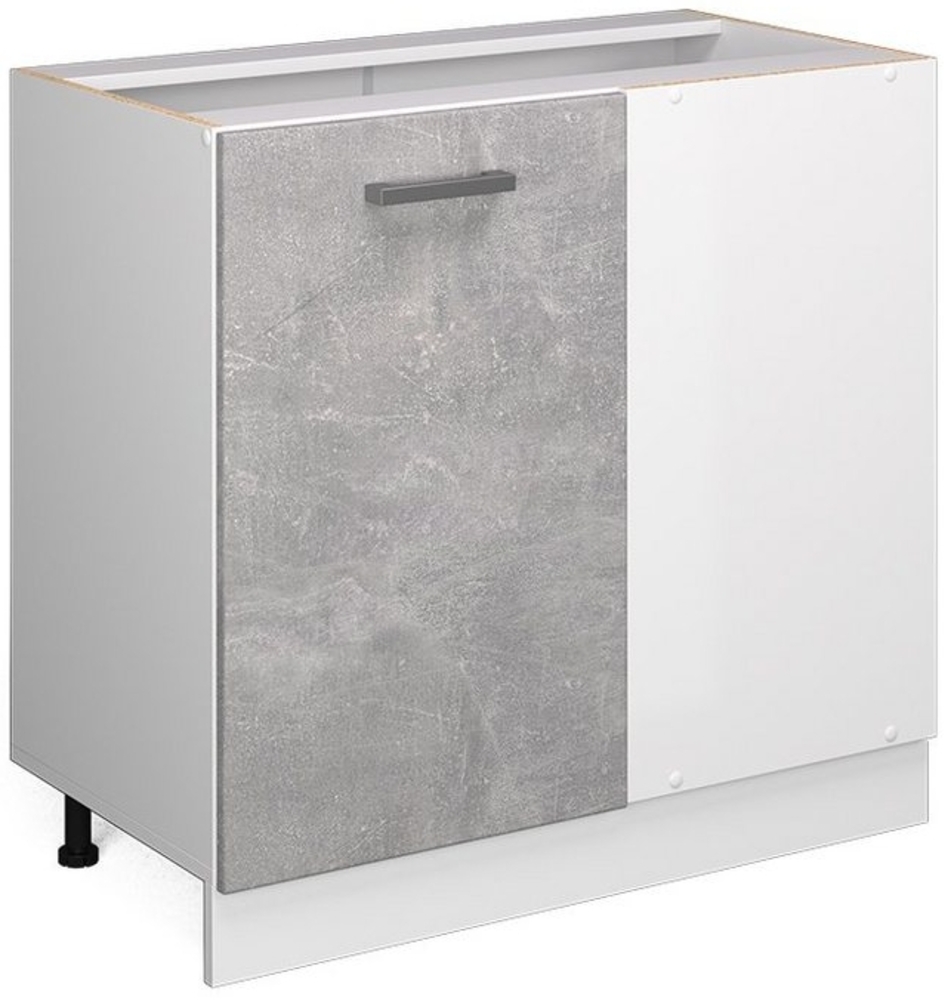 Vicco Eckunterschrank Beton 86 cm ohne Arbeitsplatte, R-Line Bild 1
