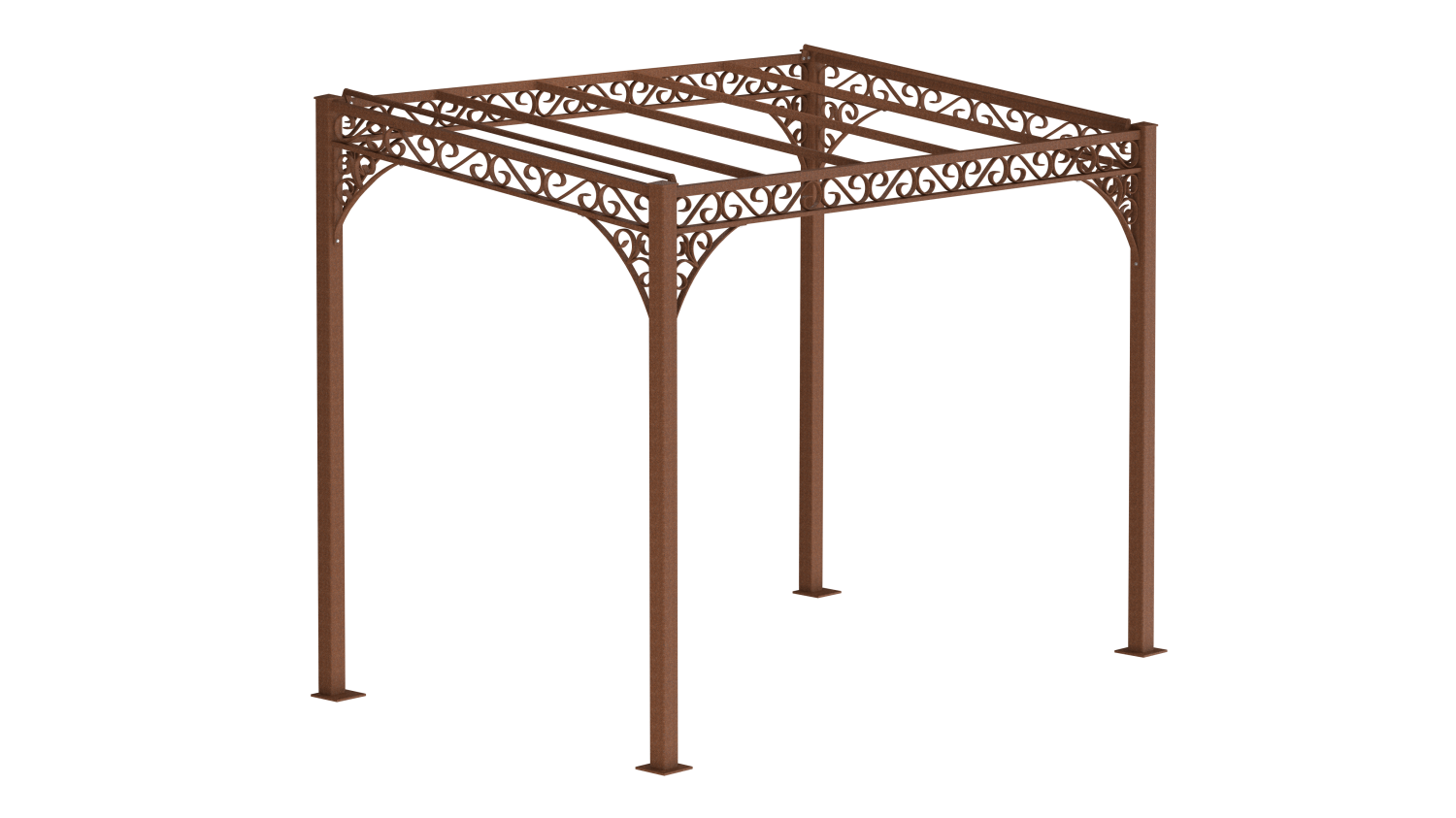 ELEO Pergola Metall rechteckig Elba 3 x 2 m unbeschichtet Bild 1