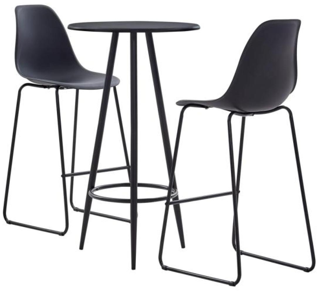 vidaXL 3-tlg. Bar-Set Kunststoff Schwarz [279714] Bild 1