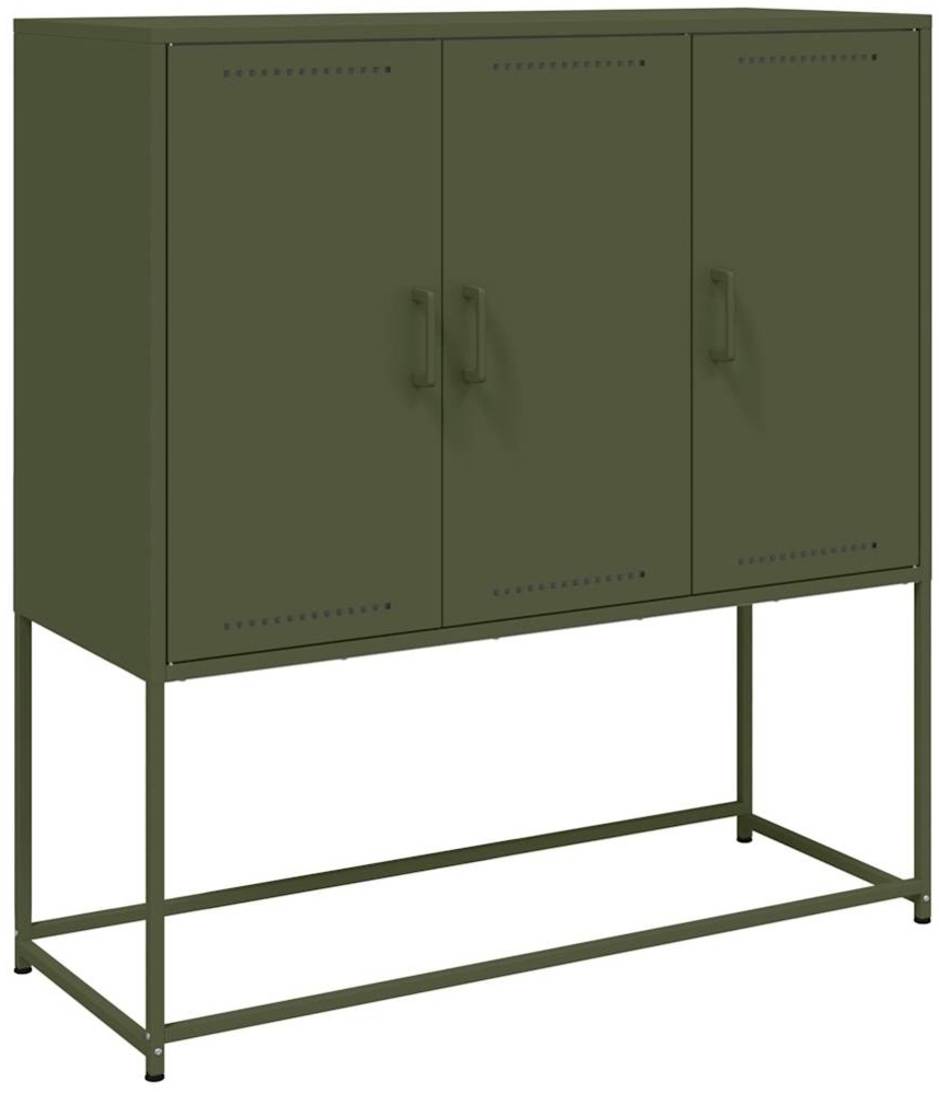 vidaXL Sideboard Olivgrün 100,5x39x107 cm Stahl 846540 Bild 1