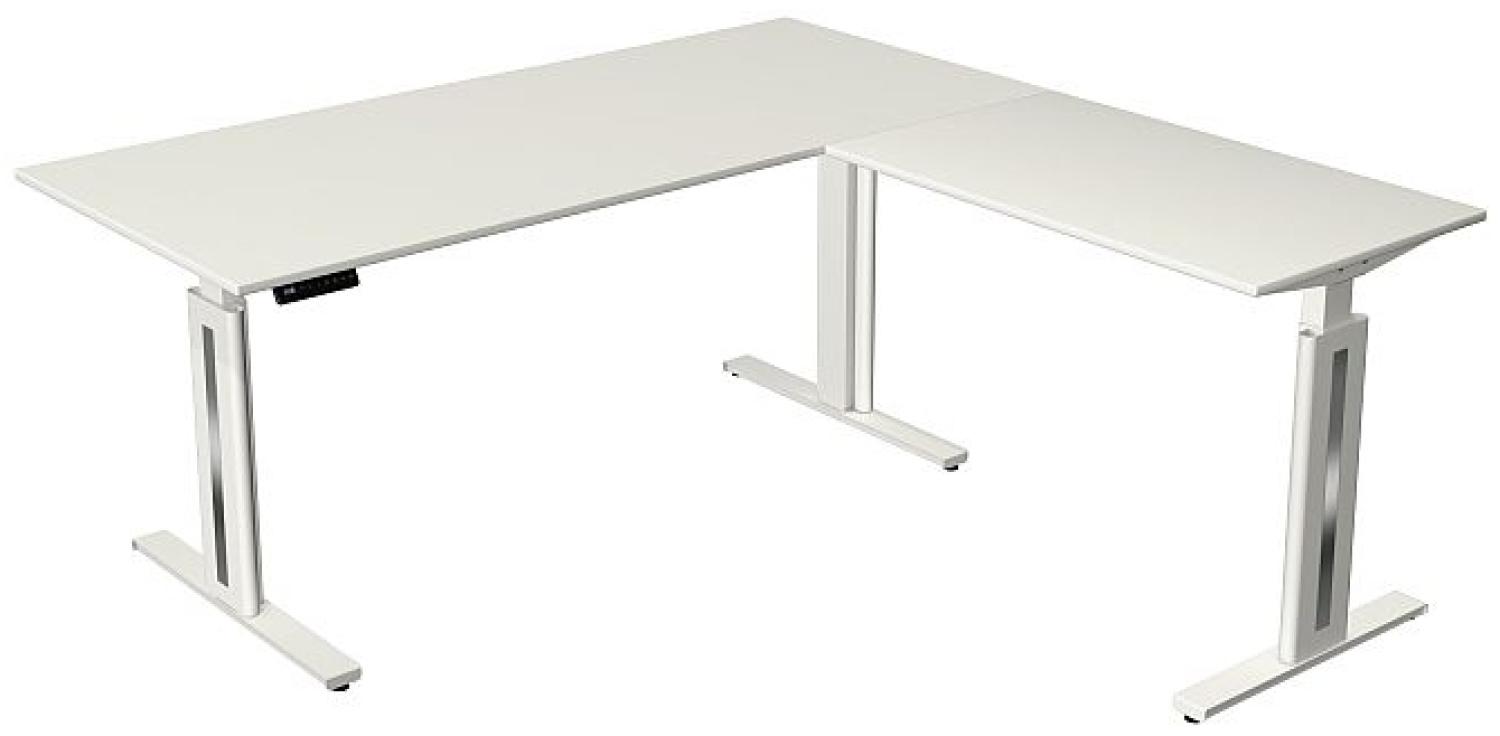 Kerkmann Move 3 Schreibtisch Steh und Sitztisch fresh mit Anbau (B) 180 x (T) 80 cm ahorn Bild 1