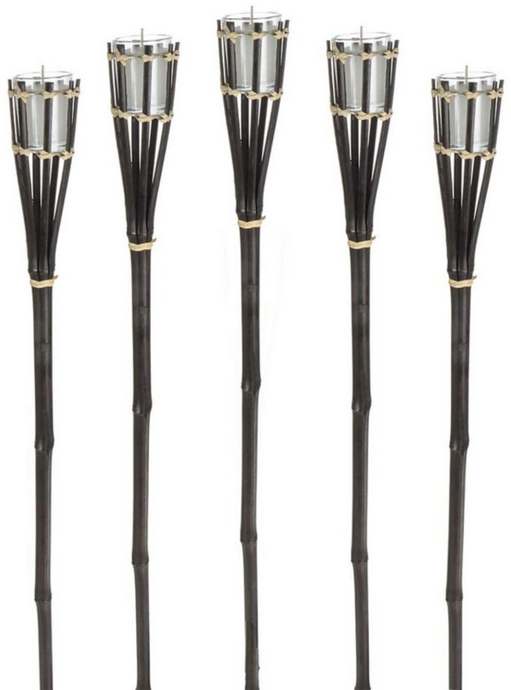 Bubble-Store Gartenfackel 5er Set Fackeln, Kerze mit Citronella Duft im Glas, Kerze, Gartenfackel Bild 1