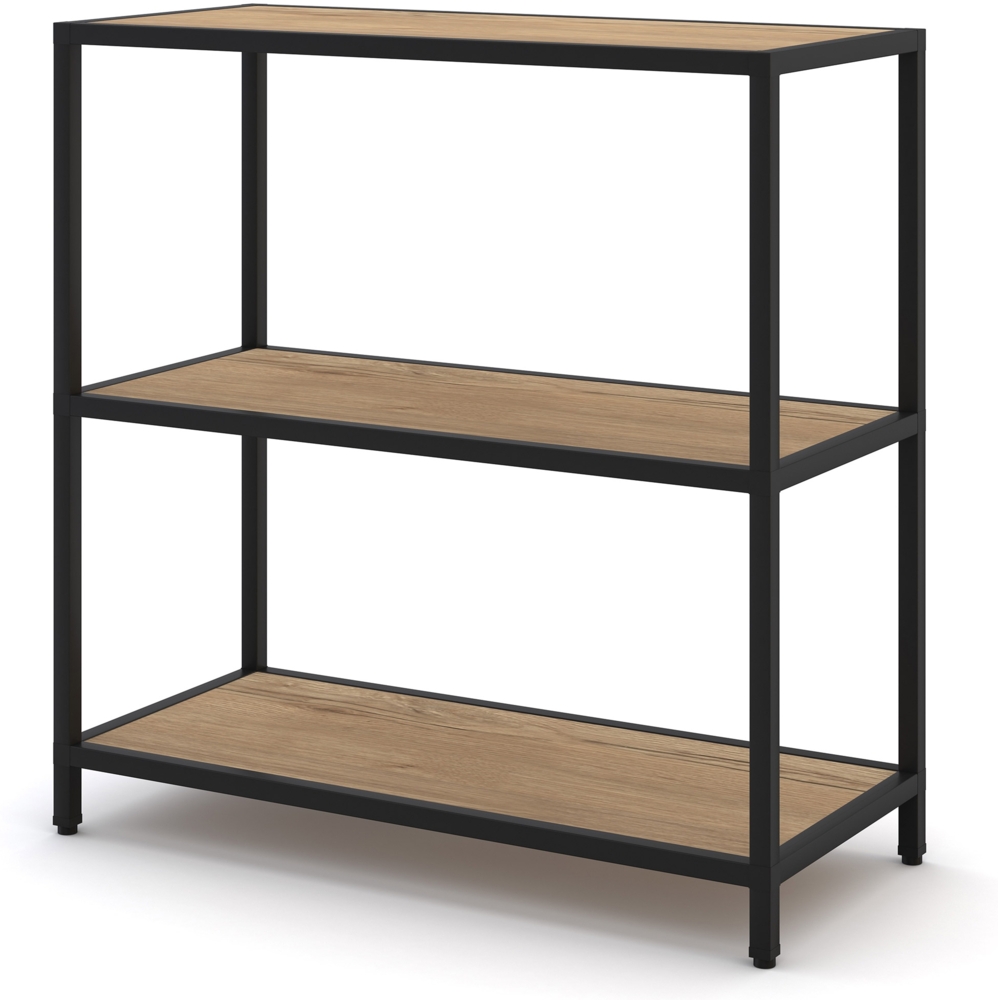 ASSMANN Regal Cubas Eiche Natura 80x36x82cm Metall Bild 1