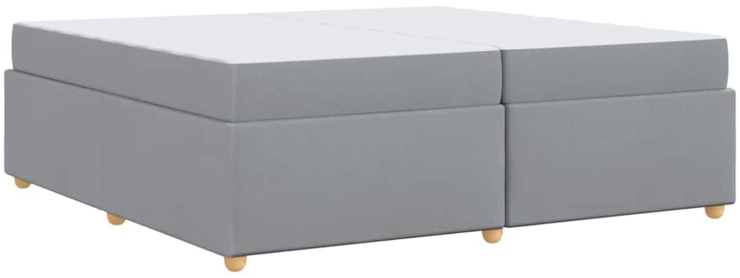 vidaXL Bettrahmen mit Matratze Hellgrau 200 x 200 cm Stoff 3399377 Bild 1