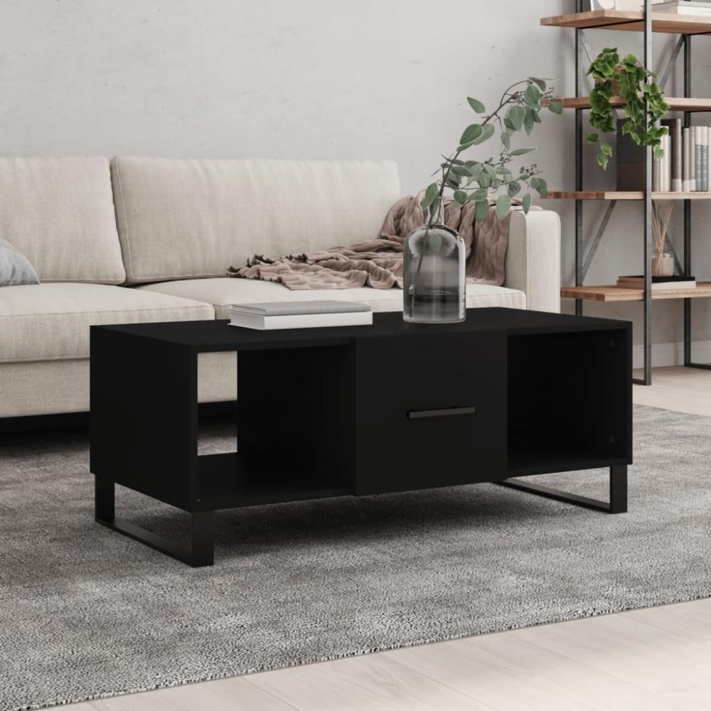 vidaXL Couchtisch Schwarz 102x50x40 cm Holzwerkstoff 829325 Bild 1