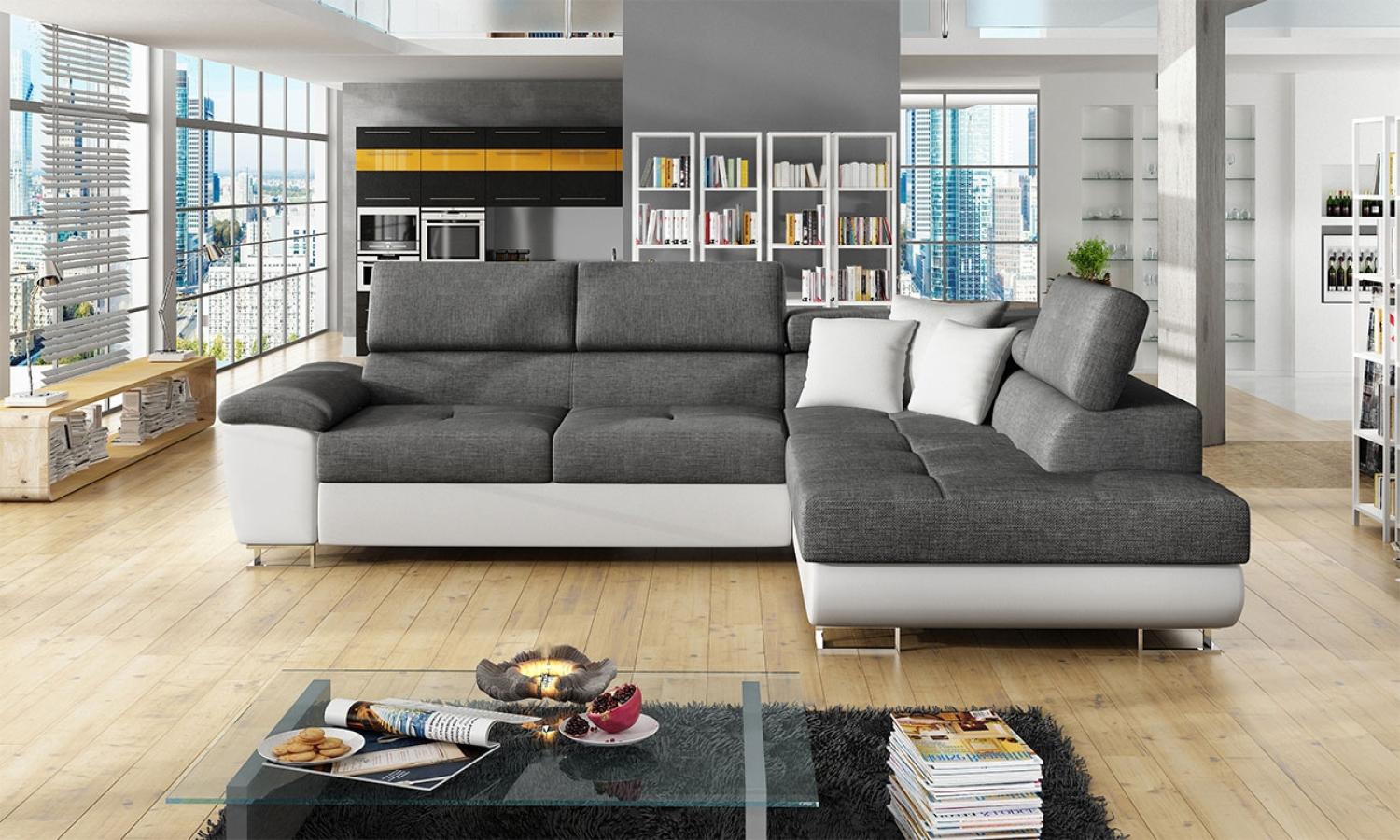 Ecksofa Cotere, Seite: Rechts, Farbe: Soft 017 + Lux 06 + Soft 017 Bild 1