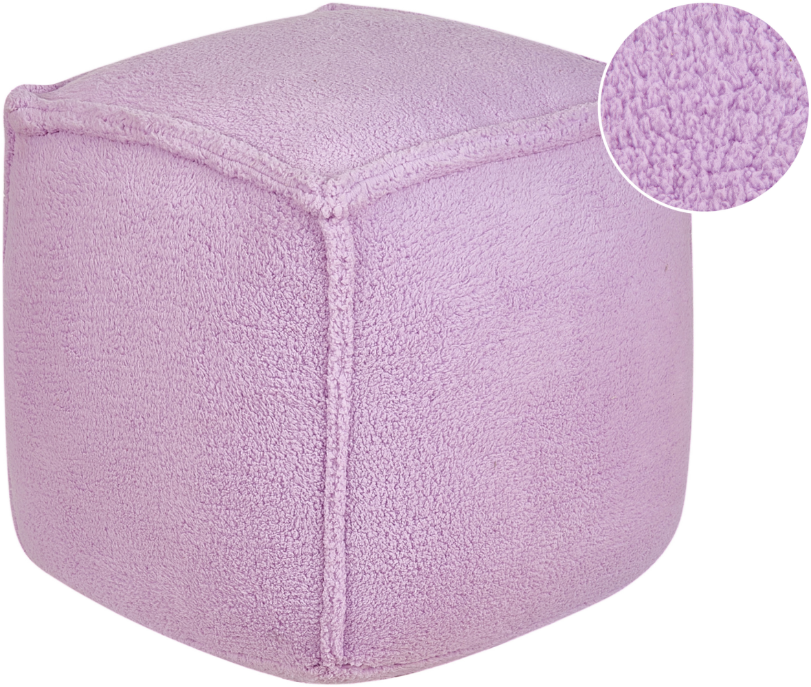 Pouf ALIPUR Violett Stoff 40 cm 40 cm Bild 1