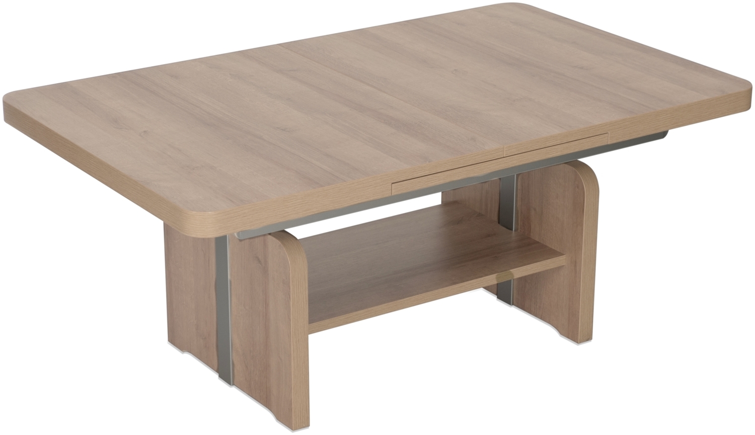 Couchtisch höhenverstellbar Clea 130x56x80 Holzwerkstoff Eiche Sägerau Bild 1