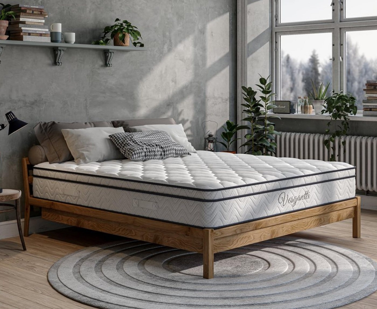 Taschenfederkernmatratze 7-Zonen Matratze 26cm hohe Hybridmatratze H3 BT1, Vesgantti, Öko-Tex Standard 100, hohe Punktelastizität, Gel-Memory-Schaum Bild 1