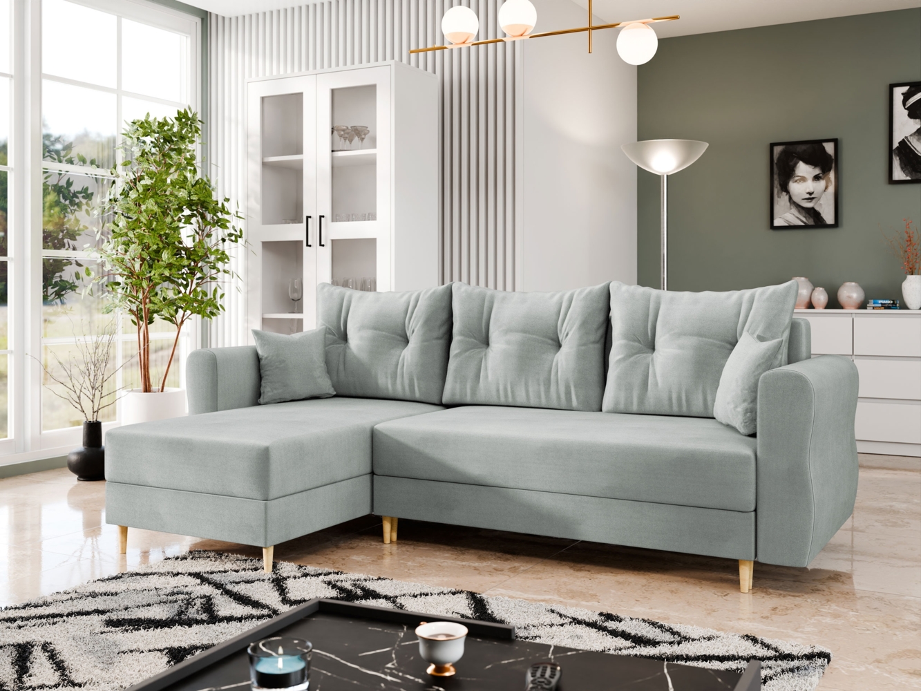 Ecksofa Zyruno L (Farbe: Manila 14) Bild 1