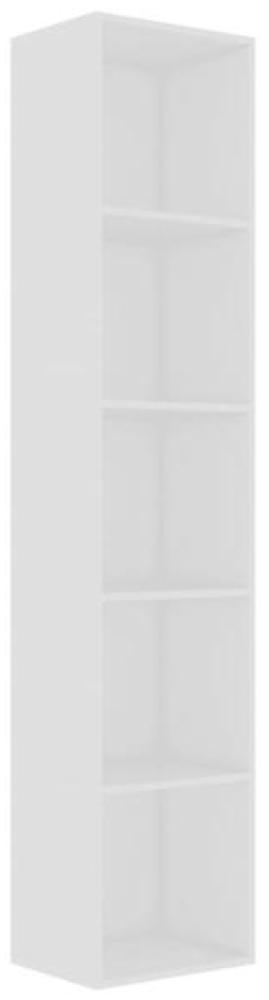 vidaXL Bücherregal Weiß 40x30x189 cm Holzwerkstoff 800954 Bild 1