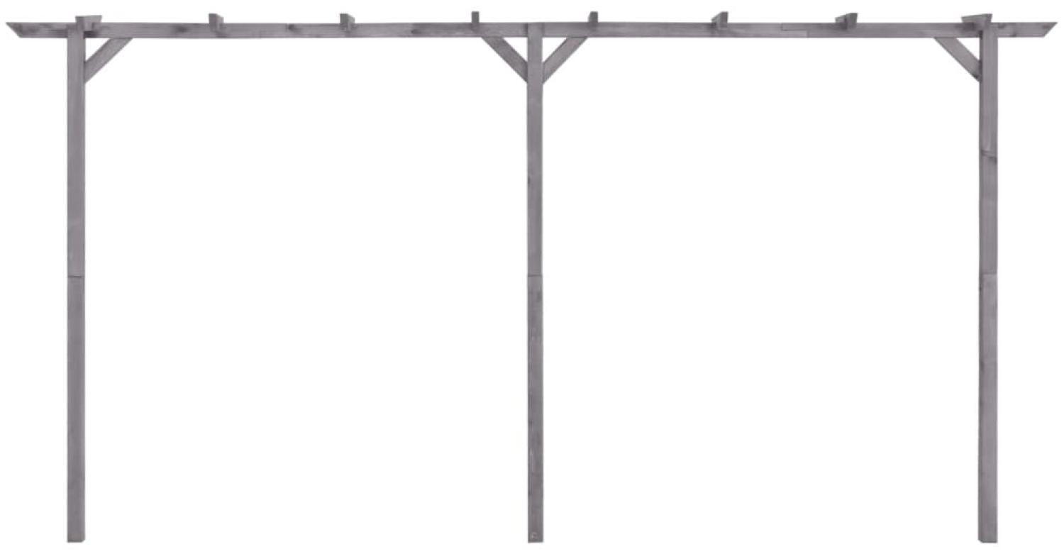 vidaXL Garten-Pergola Grau 400x40x205 cm Imprägniertes Kiefernholz 313568 Bild 1