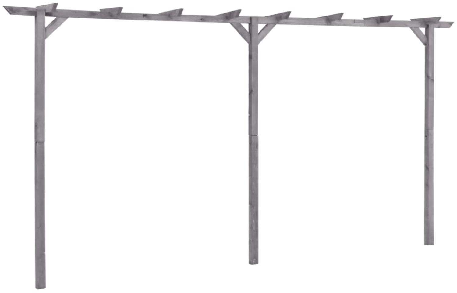 vidaXL Garten-Pergola Grau 400x40x205 cm Imprägniertes Kiefernholz 313568 Bild 1