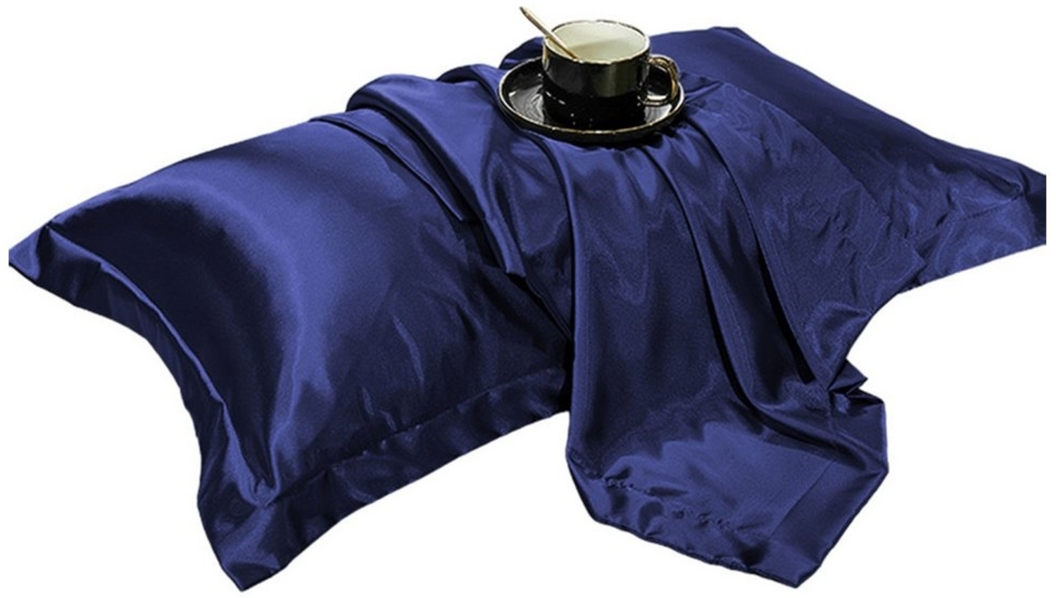 Refttenw Kissenbezug aus Eisseide Komfort Soft für Schlafzimmer 50x50cm /48x74cm, (2 Stück), unifarben Bild 1