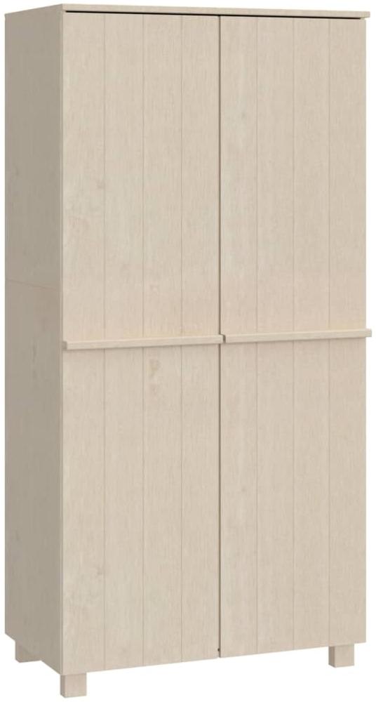 Kleiderschrank, Massivholz Kiefer, honigbraun, 89 x 50 x 180 cm Bild 1