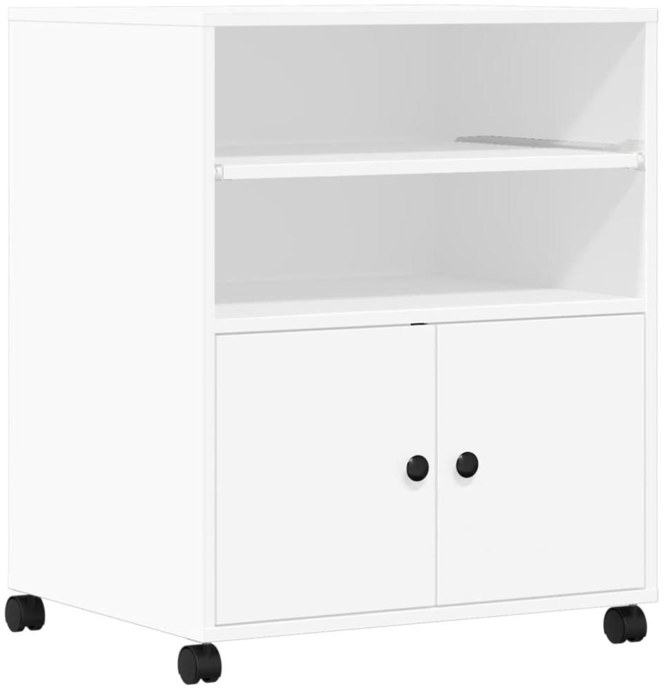 vidaXL Druckerständer mit Rollen Weiß 60x48x74 cm 840632 Bild 1