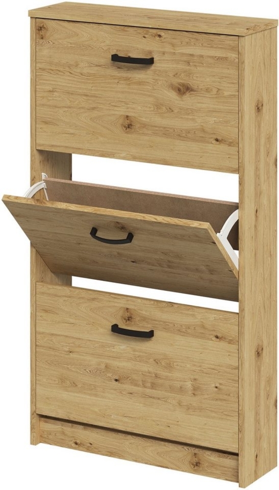 FMD Schuhschrank Step 3 Breite 58,5 cm, Tief 17 cm, mit 3 Klappen, Schuhkipper Bild 1