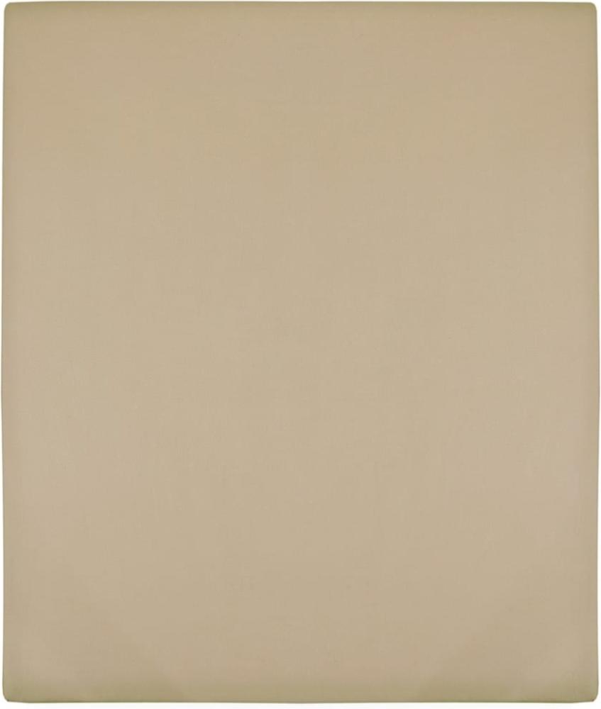 vidaXL Spannbettlaken Jersey Taupe 140x200 cm Baumwolle 136224 Bild 1