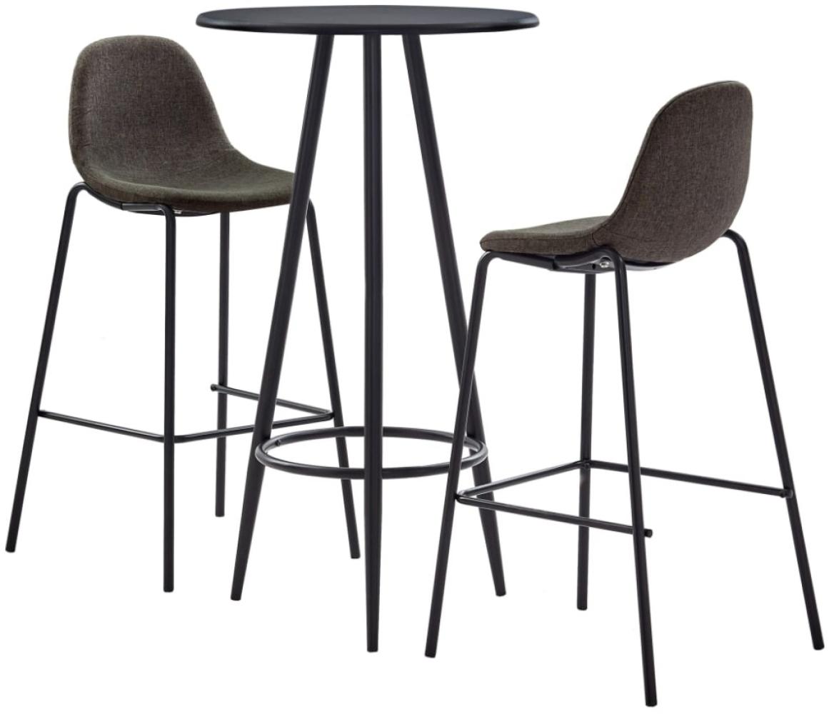 vidaXL 3-tlg. Bar-Set Stoff Dunkelgrau [3051125] Bild 1