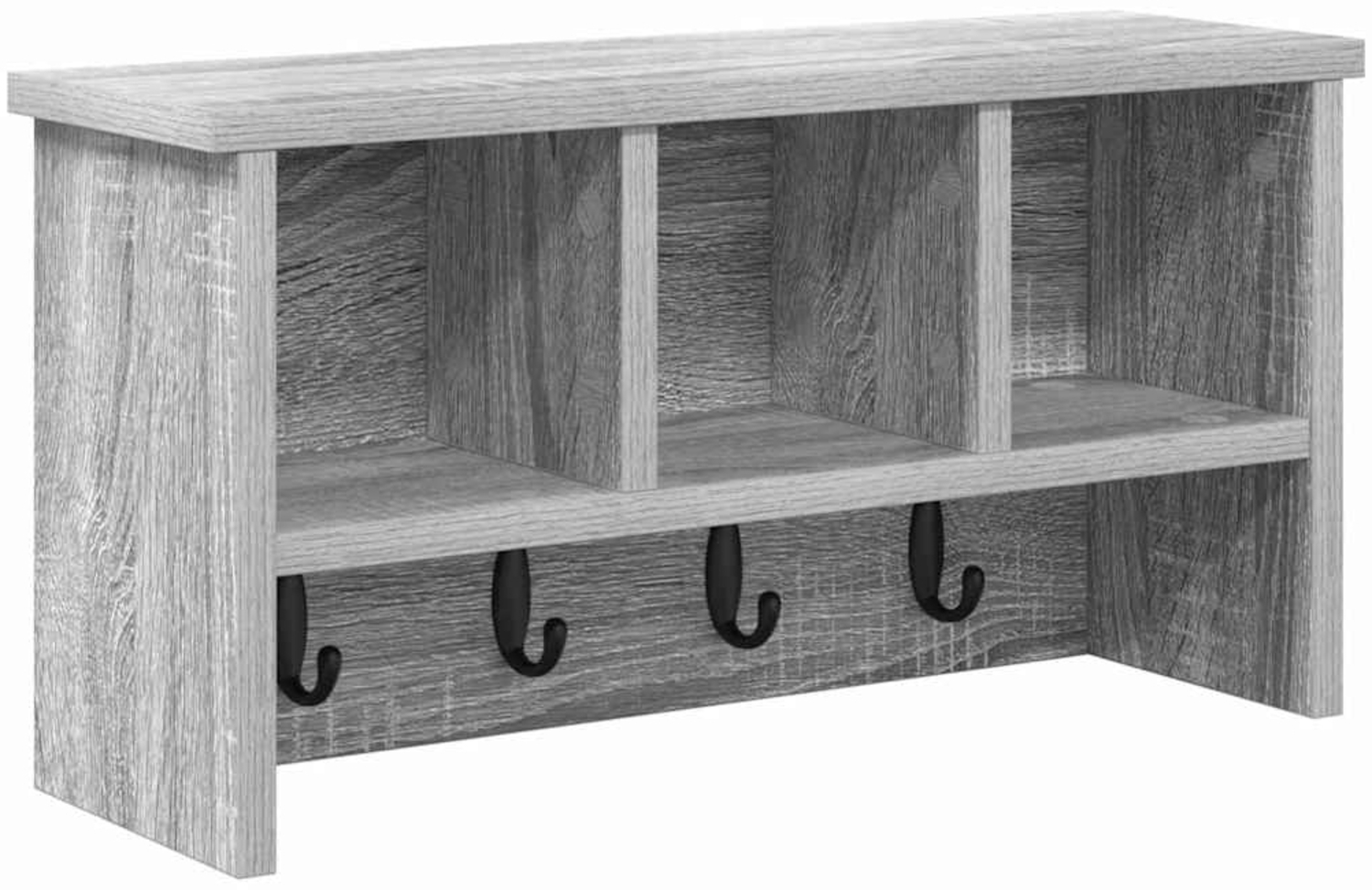 vidaXL Wandmontierter Kleiderständer Grau Sonoma 50 x 16 x 26 cm 874312 Bild 1