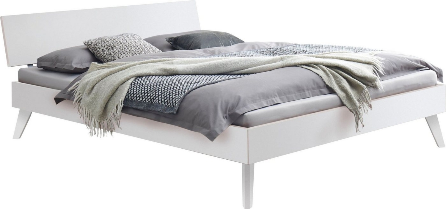 Hasena Trento Ancona Massivholzbett 140x200 Buche weiss deckend, lackiert 20 Bild 1
