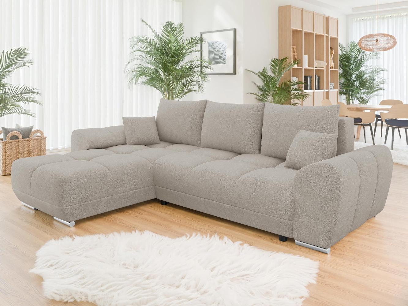 Ecksofa Lonkor mit Bettkasten und Schlaffunktion (Farbe: Velo 623) Bild 1