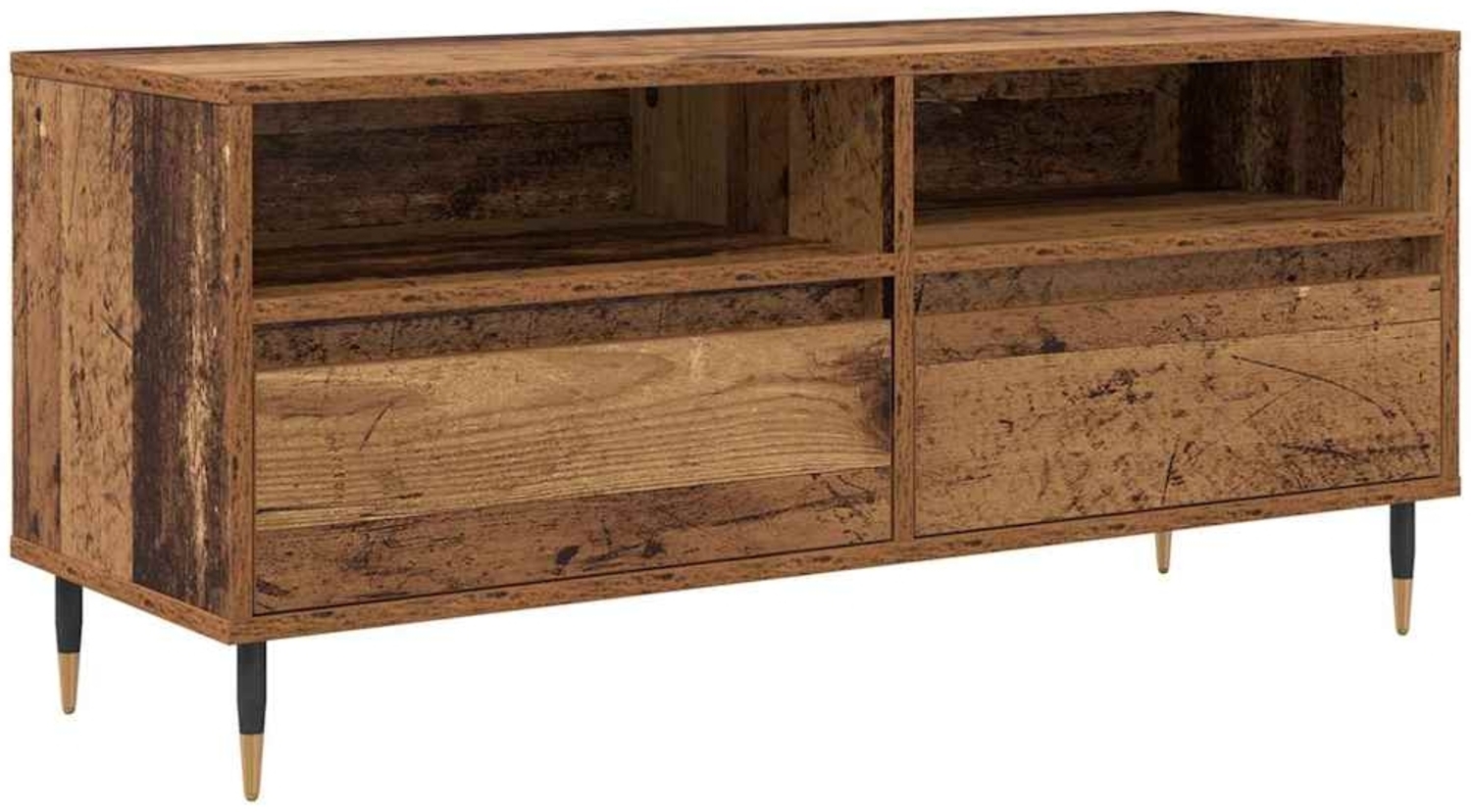 vidaXL TV-Schränk Altholz 100 x 34,5 x 44,5 cm Verbundholz und Eisen 881777 Bild 1