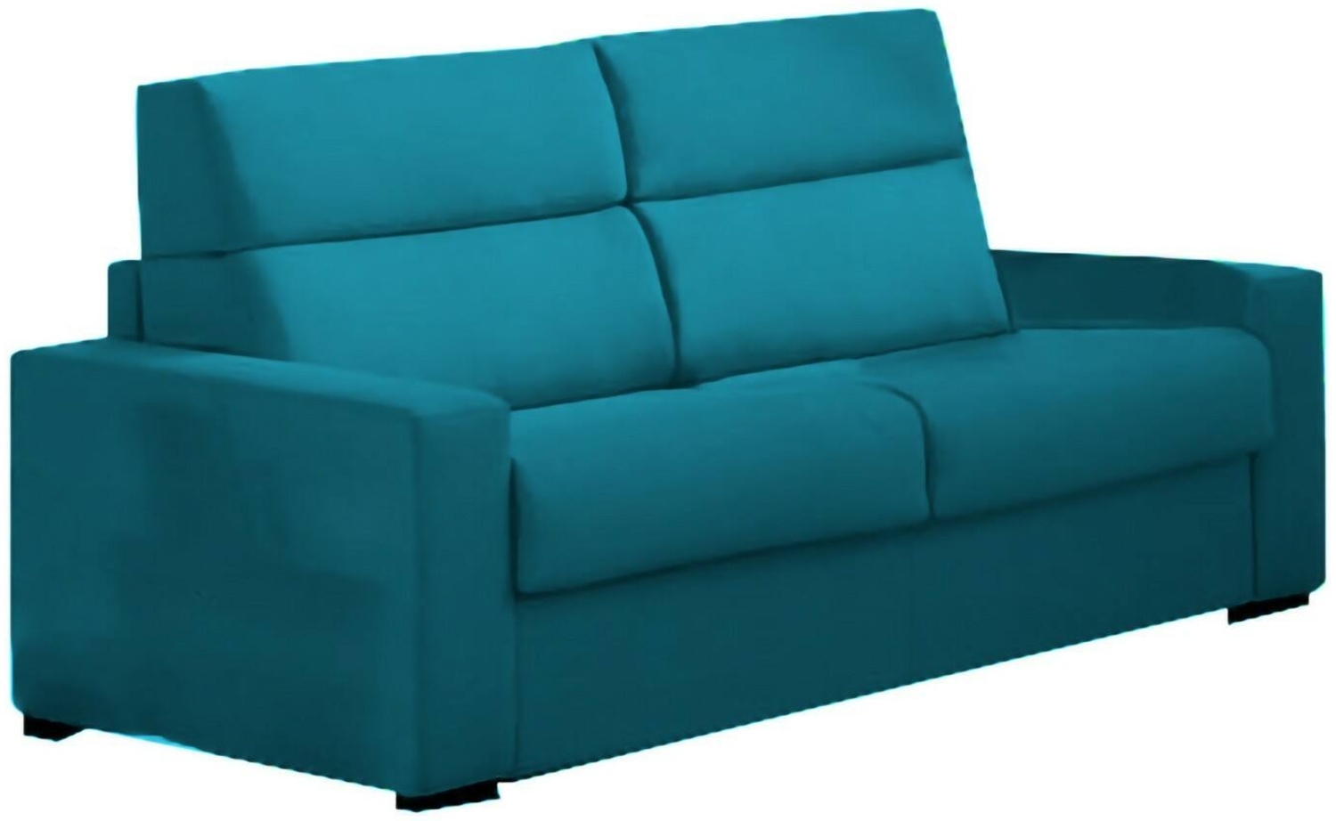Dmora 2-Sitzer festes Sofa Vialfre, Lineares Sofa für Wohnzimmer, gepolstert, abnehmbarer Bezug, 100 % Made in Italy-Qualität, 180x95 h100 cm, Hellblau Bild 1