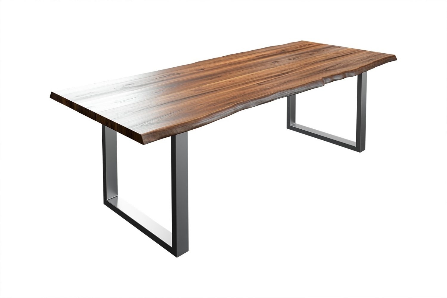 Esstisch Baumkante massiv Akazie nussbaum 200 x 100 silber LIAM 68917771 Bild 1