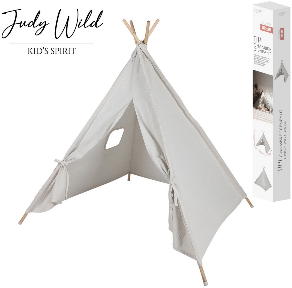 Judy Wild Kinder Zelt Kinderzelt Tipi 53422 weiß Bild 1
