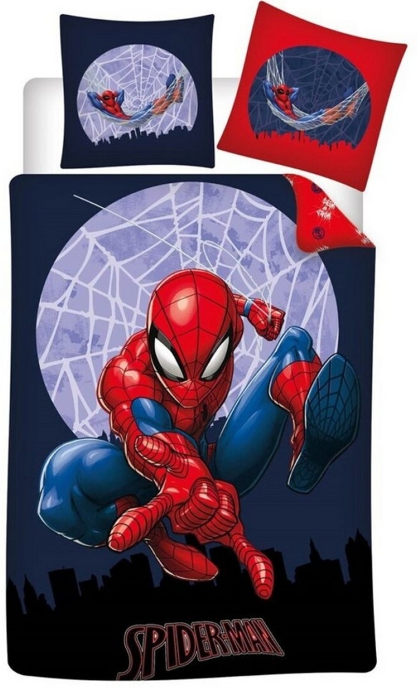 Spiderman Bettwäsche Marvel, Material-Mix, 2 teilig, Kinder Wendebettwäsche 135-140x200 cm Bild 1