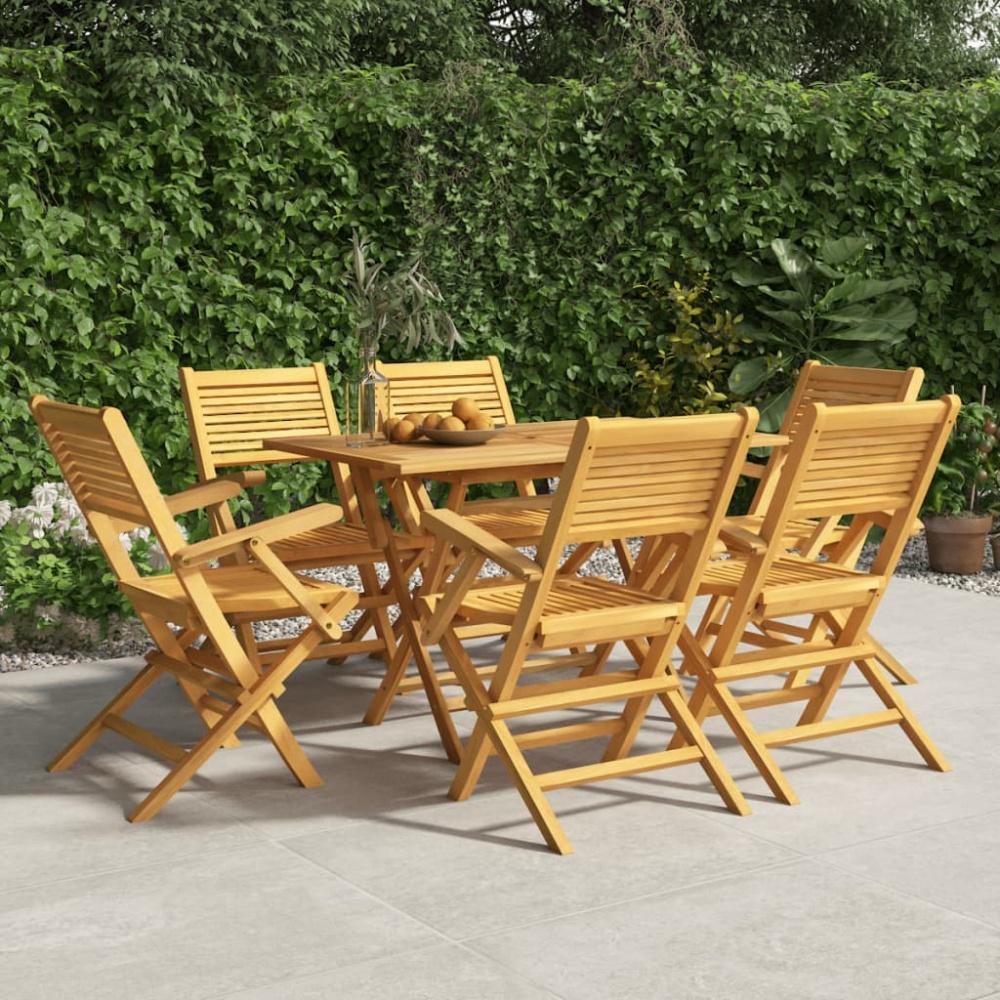 vidaXL 7-tlg. Garten-Essgruppe Massivholz Teak 3155014 Bild 1