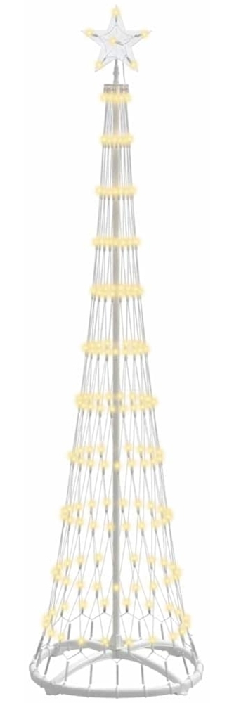 vidaXL LED-Weihnachtsbaum Warmes Weiß 51 x 51 x 190 cm Metall 42018771 Bild 1