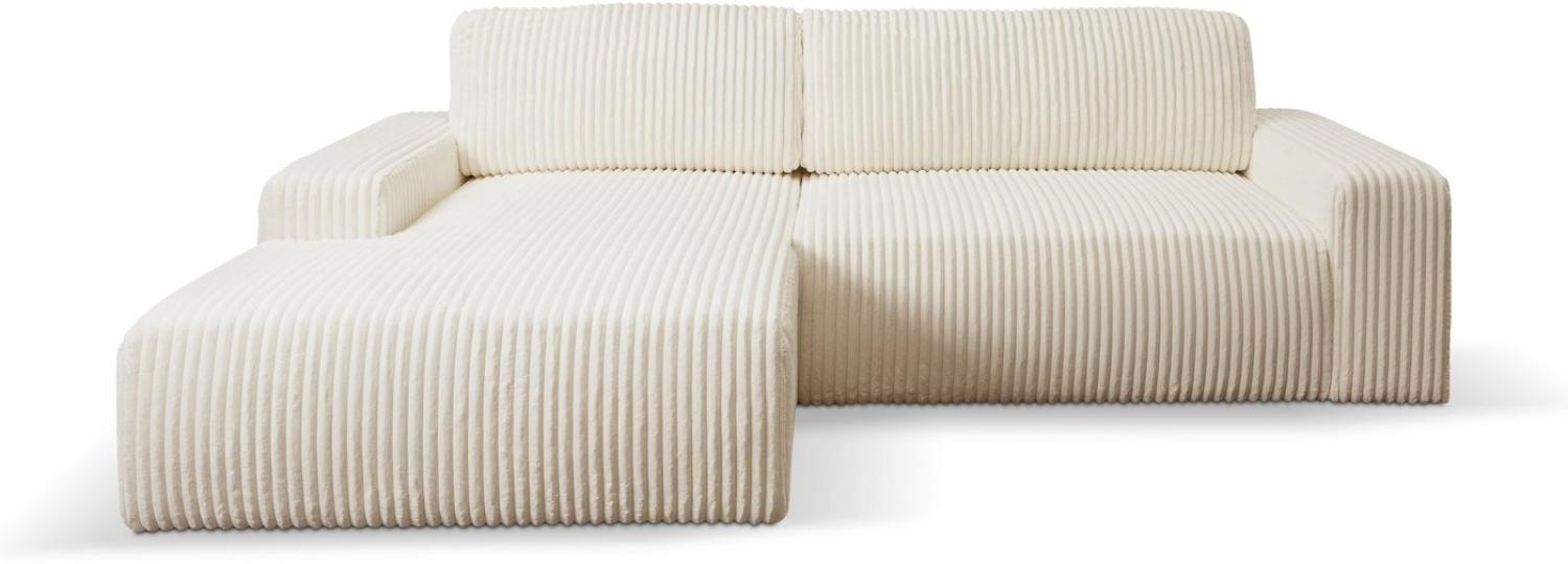 WERK2 Ecksofa Hugo-L L-Form, Design Ecksofa in Cord mit Schlaffunktion & Bettkasten Bild 1