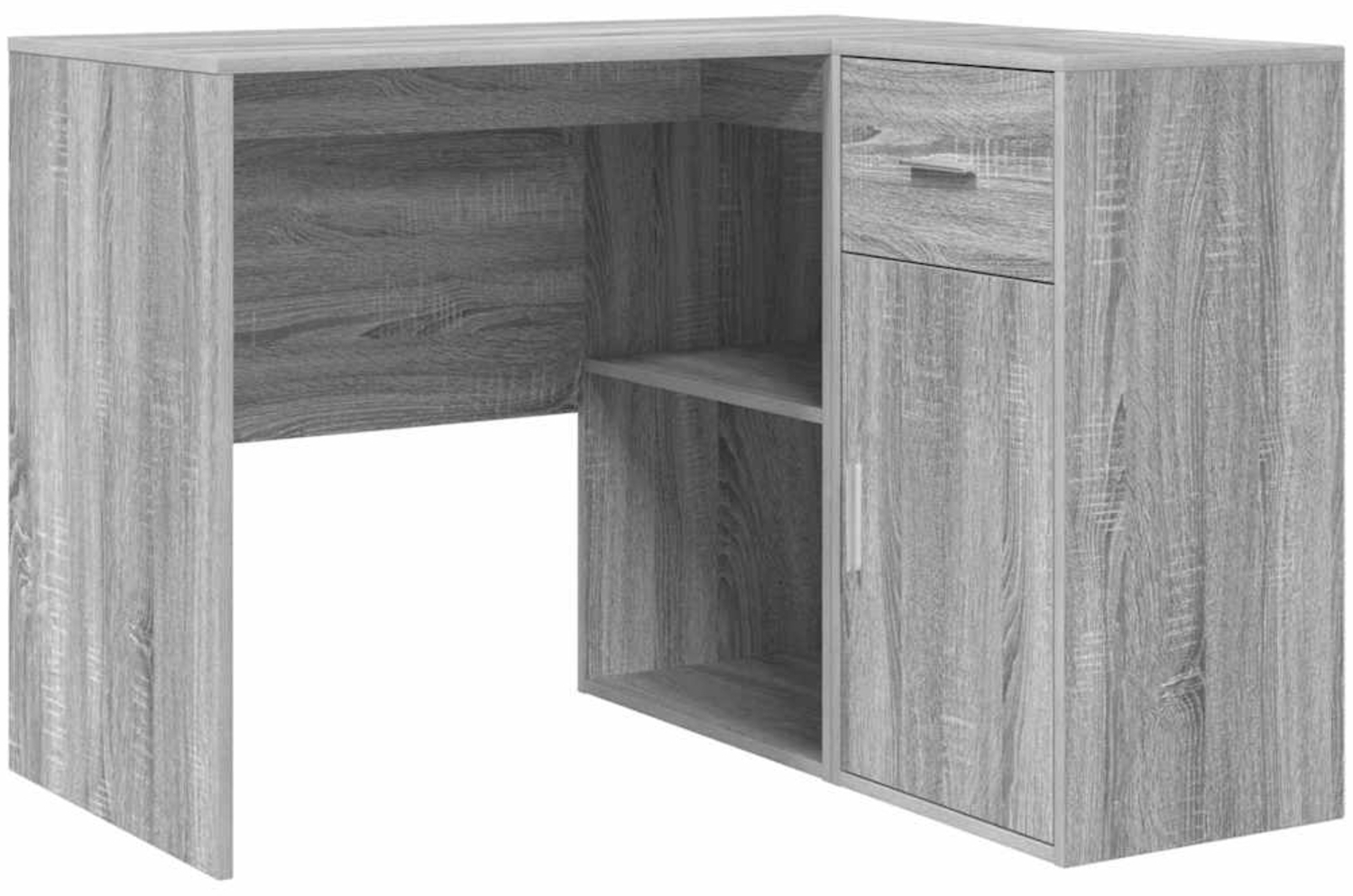 vidaXL Eck-Schreibtisch mit Schubladen Graues Sonoma 102 x 88 x 75 cm 3337278 Bild 1