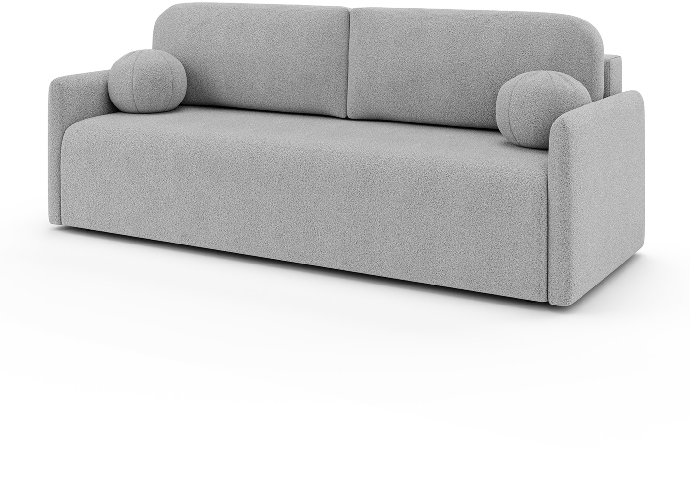 MEBLINI Sofa mit Schlaffunktion - ANAKIN - 210x90x93cm - Grau Boucle – Schlafcouch Ausziehbar - Schlafsofa mit Bettkasten - Sofabett - Couch mit Schlaffunktion – Klappsofa Bild 1