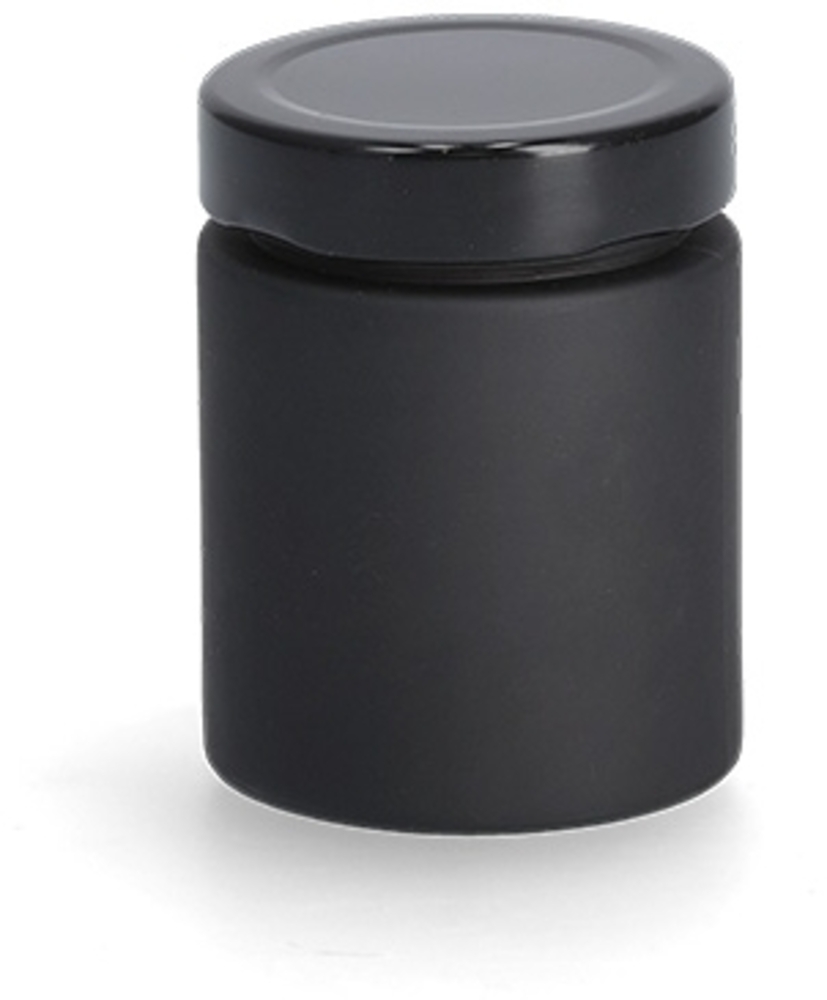 Gewürzglas zum Beschriften, schwarz - Ø 6,1 x 8,2cm Bild 1