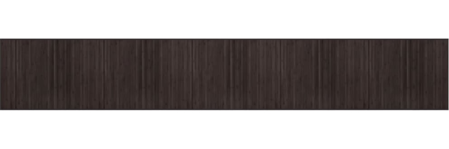 vidaXL Teppich Rechteckig Dunkelbraun 80x500 cm Bambus 376929 Bild 1